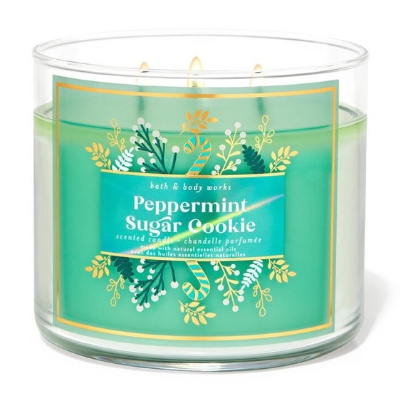“Peppermint Sugar Cookie” by BBW/WB, 3-Wick Scented Candle, 14.5 oz / 411 g, NWT - Picture 2 of 5